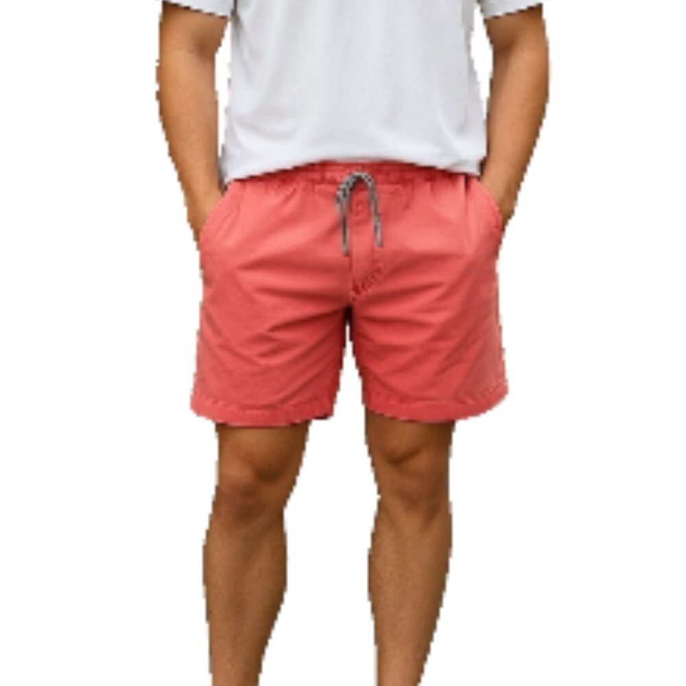 Aeropostale Men’s Swim Shorts XL Red Elastic Waist Drawstring Pockets